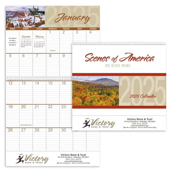 Triumph® Calendars Scenes of America Big Block Memo Calendar