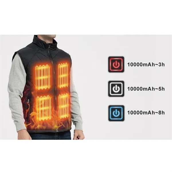 9 Heating Zones Electric Unisex Heated Vest - 9 Heating Zones Electric Unisex Heated Vest - Image 1 of 7