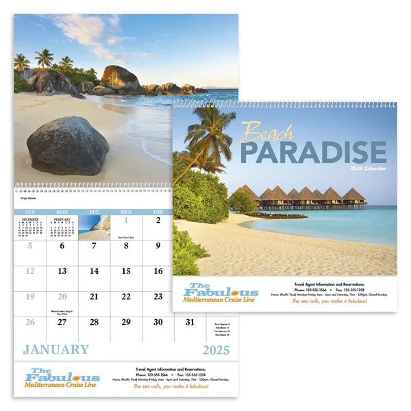 Good Value™ Beach Paradise - Spiral Calendar - Good Value™ Beach Paradise - Spiral Calendar - Image 0 of 2