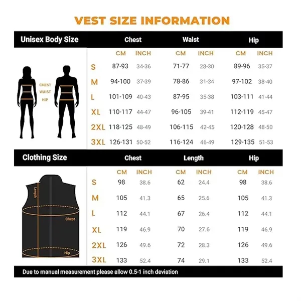 Electric Rechargeable Heated Vest 5 Heating Zones - Electric Rechargeable Heated Vest 5 Heating Zones - Image 3 of 5