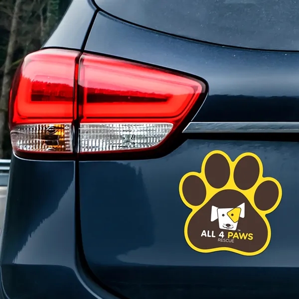 Paw Print Car Magnet 5.75 x 5.75 - Paw Print Car Magnet 5.75 x 5.75 - Image 1 of 5