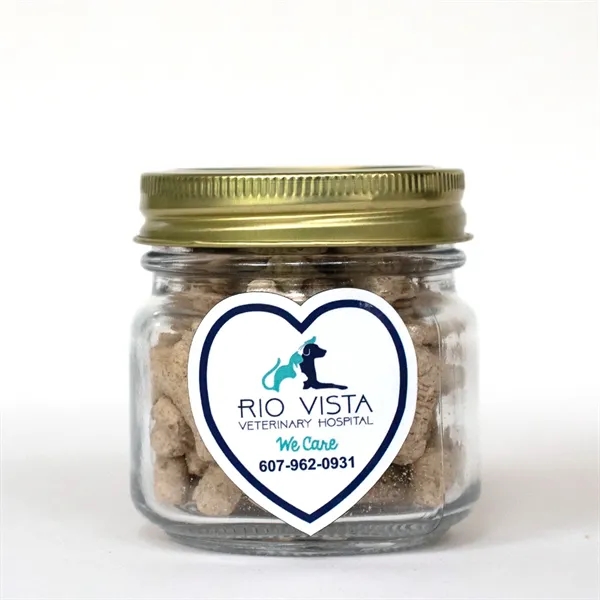 Custom Half Pint Jar with Small Heart Magnet Pet Fill