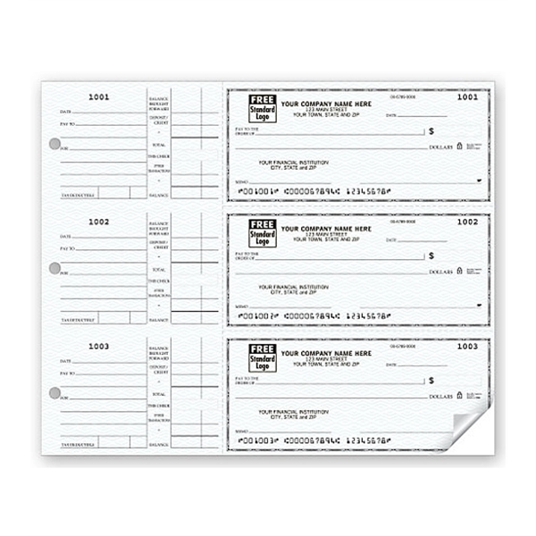 Home accountant Deskbook checks - 3-on-a-page - Home accountant Deskbook checks - 3-on-a-page - Image 0 of 1