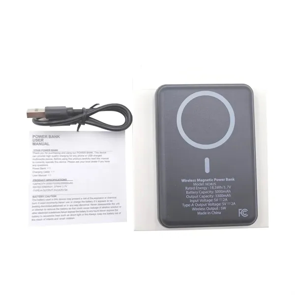 PowerPort 5000mAh Magnetic Power Bank with Wireless Charging - PowerPort 5000mAh Magnetic Power Bank with Wireless Charging - Image 7 of 13