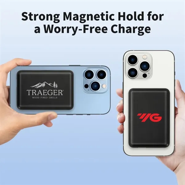 PowerPort 5000mAh Magnetic Power Bank with Wireless Charging - PowerPort 5000mAh Magnetic Power Bank with Wireless Charging - Image 9 of 13