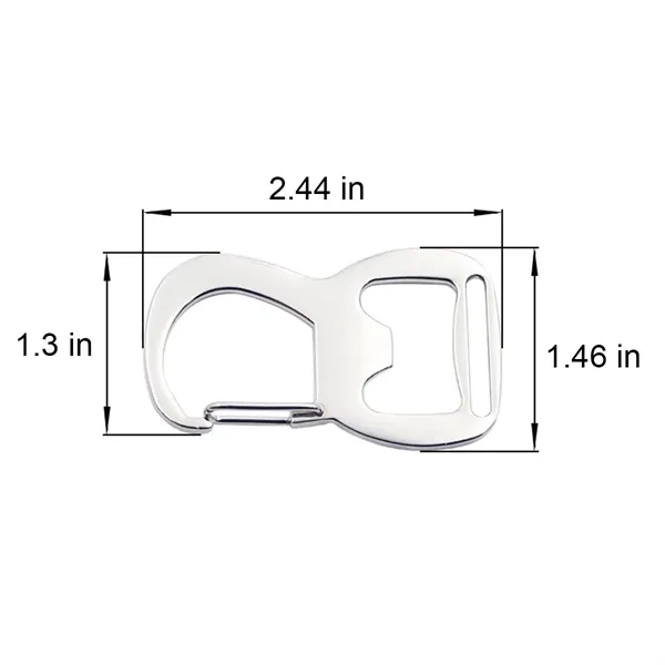 Self-Locking Zinc Alloy Bottle Opener Carabiner Keychain - Self-Locking Zinc Alloy Bottle Opener Carabiner Keychain - Image 4 of 5
