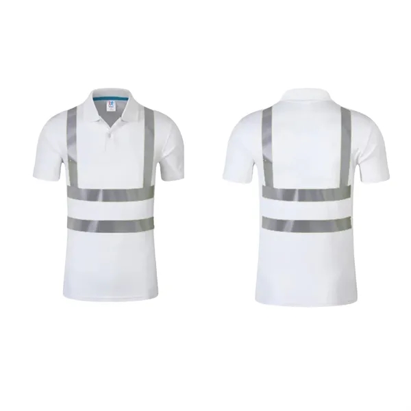High-Visibility Polo Shirts With Reflective Strips - High-Visibility Polo Shirts With Reflective Strips - Image 7 of 12