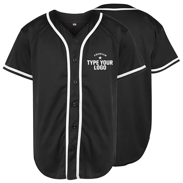 Custom Blank Baseball Jersey Short Sleeve Hip Hop Style - Custom Blank Baseball Jersey Short Sleeve Hip Hop Style - Image 0 of 5