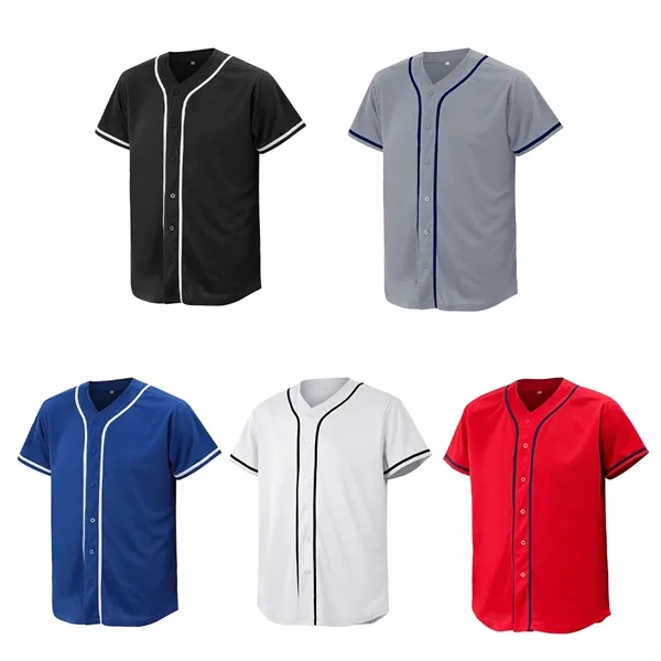 Custom Blank Baseball Jersey Short Sleeve Hip Hop Style - Custom Blank Baseball Jersey Short Sleeve Hip Hop Style - Image 1 of 5