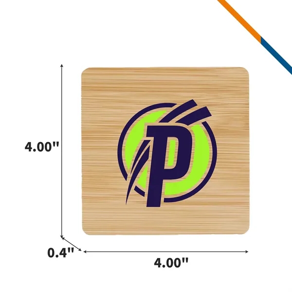 Moxzir Bamboo Square Coaster - Moxzir Bamboo Square Coaster - Image 2 of 3