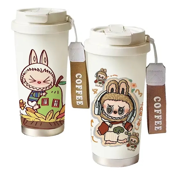 20oz Cute Labubu Travel Coffee Mug with Straw Lid - 20oz Cute Labubu Travel Coffee Mug with Straw Lid - Image 0 of 21
