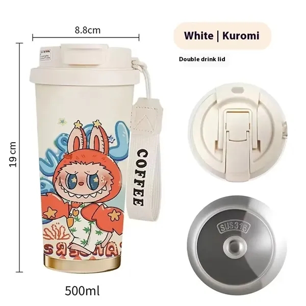 20oz Cute Labubu Travel Coffee Mug with Straw Lid - 20oz Cute Labubu Travel Coffee Mug with Straw Lid - Image 8 of 21