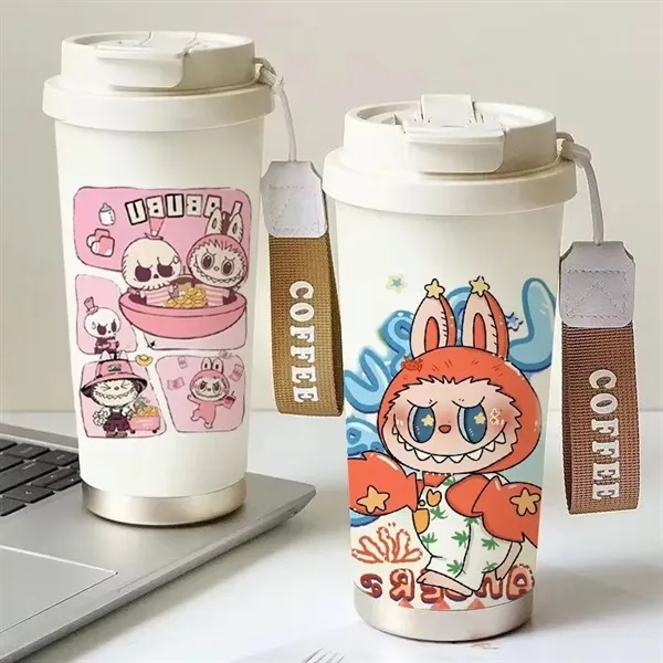 20oz Cute Labubu Travel Coffee Mug with Straw Lid - 20oz Cute Labubu Travel Coffee Mug with Straw Lid - Image 11 of 21