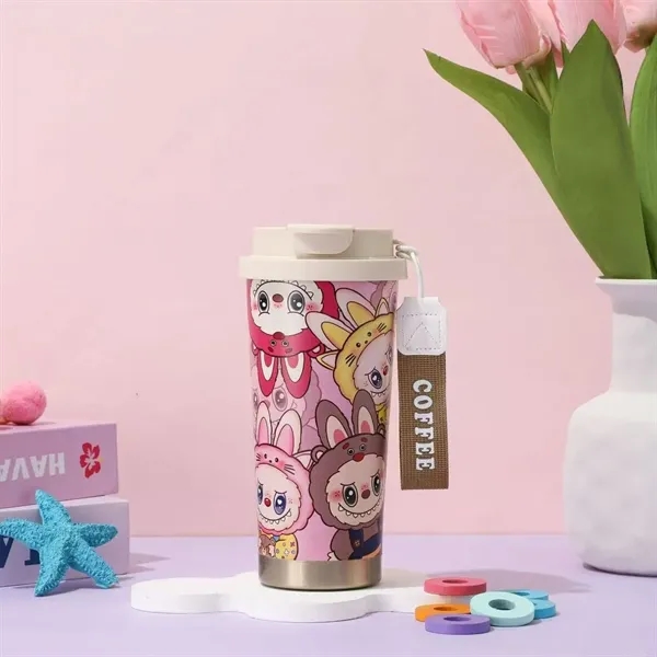 20oz Cute Labubu Travel Coffee Mug with Straw Lid - 20oz Cute Labubu Travel Coffee Mug with Straw Lid - Image 15 of 21