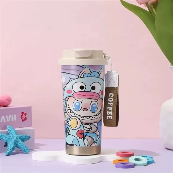 20oz Cute Labubu Travel Coffee Mug with Straw Lid - 20oz Cute Labubu Travel Coffee Mug with Straw Lid - Image 20 of 21