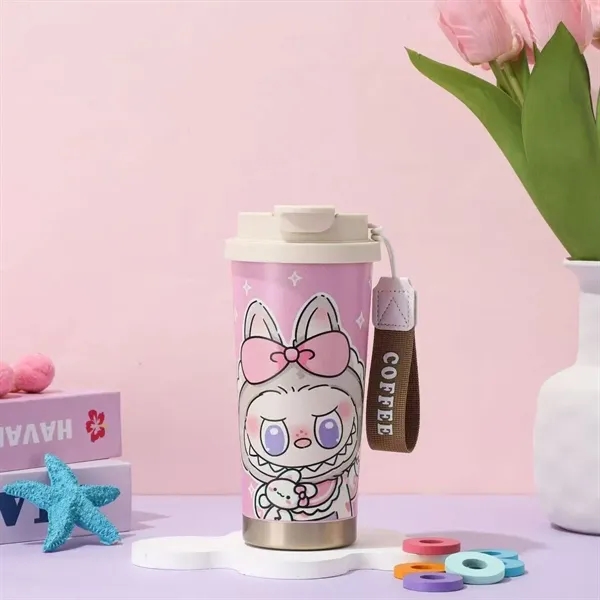 20oz Cute Labubu Travel Coffee Mug with Straw Lid - 20oz Cute Labubu Travel Coffee Mug with Straw Lid - Image 21 of 21