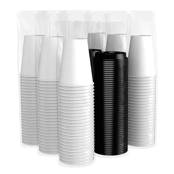 12OZ Disposable Paper Cup with Lid - 12OZ Disposable Paper Cup with Lid - Image 1 of 3