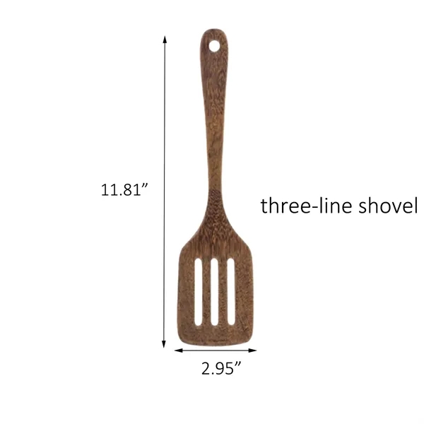 Elegant 5-piece Wooden Kitchen Utensil Set - Elegant 5-piece Wooden Kitchen Utensil Set - Image 3 of 5