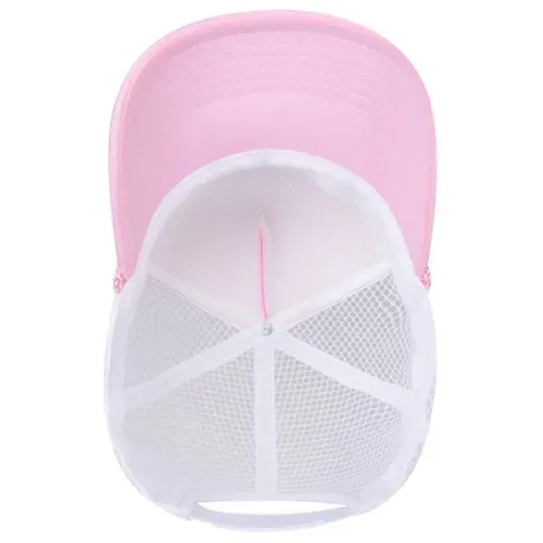 5 Panel High Crown Mesh Back Trucker Hat - 5 Panel High Crown Mesh Back Trucker Hat - Image 13 of 19