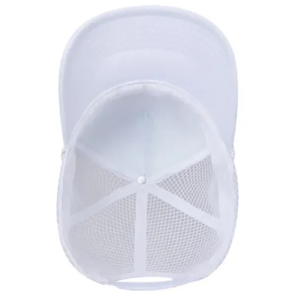 5 Panel High Crown Mesh Back Trucker Hat - 5 Panel High Crown Mesh Back Trucker Hat - Image 18 of 19