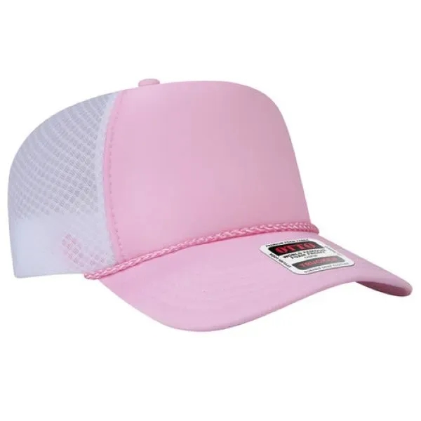 5 Panel High Crown Mesh Back Trucker Hat - 5 Panel High Crown Mesh Back Trucker Hat - Image 12 of 19