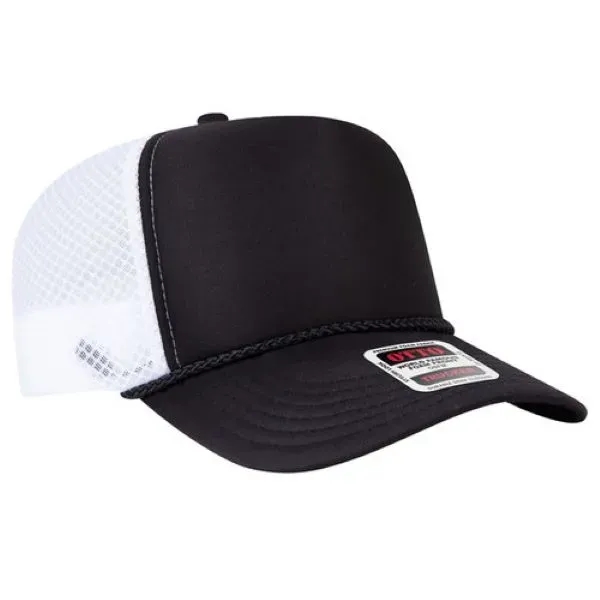 5 Panel High Crown Mesh Back Trucker Hat - 5 Panel High Crown Mesh Back Trucker Hat - Image 15 of 19