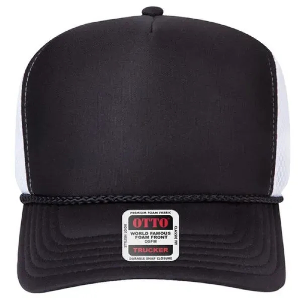 5 Panel High Crown Mesh Back Trucker Hat - 5 Panel High Crown Mesh Back Trucker Hat - Image 14 of 19