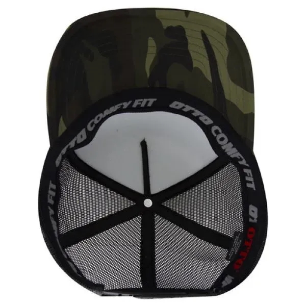 5 Panel High Crown Polyester Mesh Back Trucker Hat - 5 Panel High Crown Polyester Mesh Back Trucker Hat - Image 7 of 9