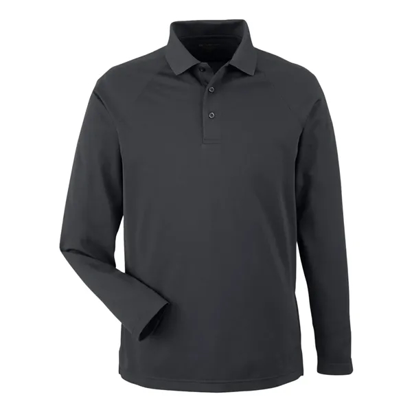 Harriton Men's Charge Snag and Soil Protect Long Sleeve Polo