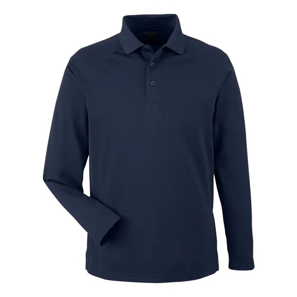 Harriton Men's Charge Snag and Soil Protect Long Sleeve Polo