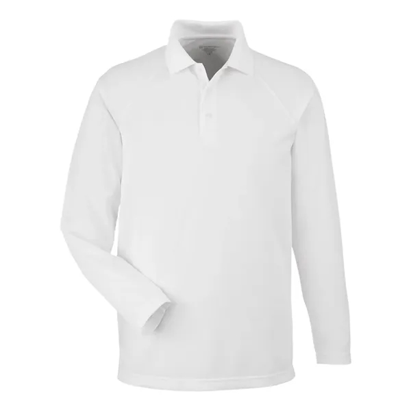 Harriton Men's Charge Snag and Soil Protect Long Sleeve Polo