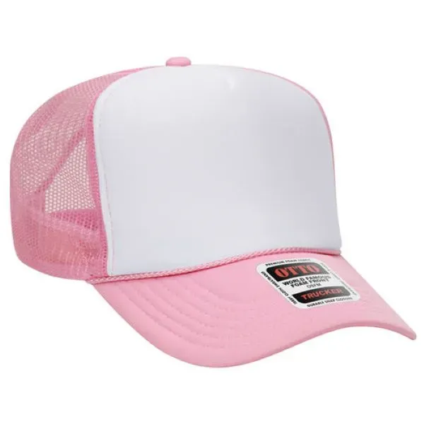 5 Panel High Crown Foam Front Mesh Back Trucker Hat - 5 Panel High Crown Foam Front Mesh Back Trucker Hat - Image 312 of 321
