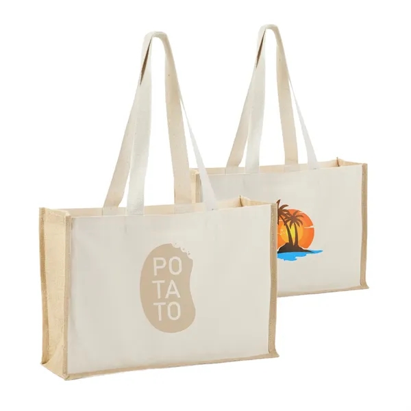 Eco-Friendly Cotton & Jute Tote with Sturdy Design - Eco-Friendly Cotton & Jute Tote with Sturdy Design - Image 0 of 1