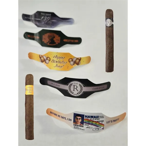 3.25" Digital Print Cigar Bands - Stock Shape - 3.25" Digital Print Cigar Bands - Stock Shape - Image 0 of 3