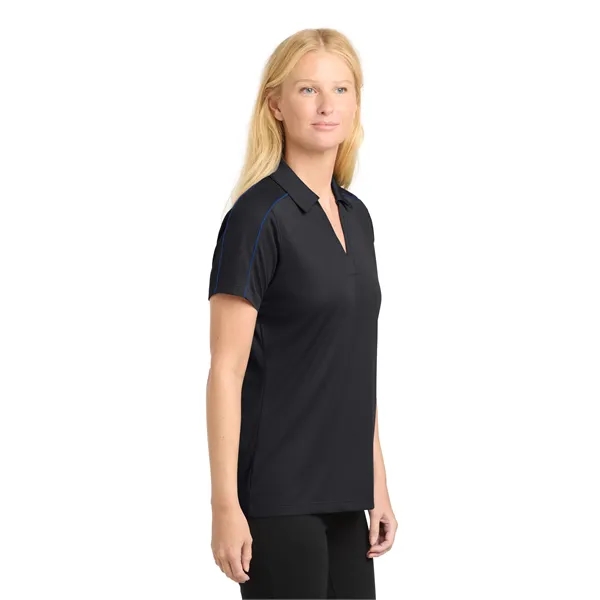 Sport-Tek Women's Micropique Sport-Wick Piped Polo. - Sport-Tek Women's Micropique Sport-Wick Piped Polo. - Image 7 of 24