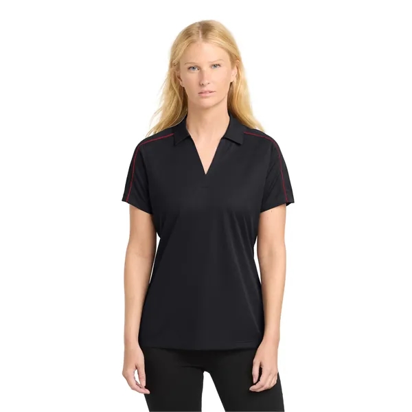 Sport-Tek Women's Micropique Sport-Wick Piped Polo. - Sport-Tek Women's Micropique Sport-Wick Piped Polo. - Image 9 of 24