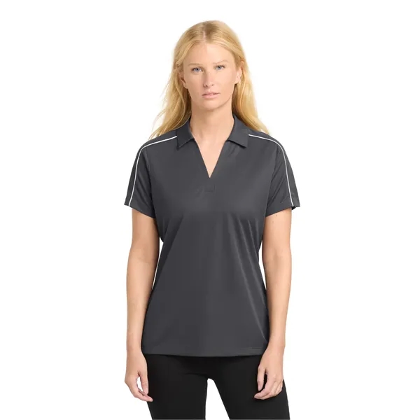 Sport-Tek Women's Micropique Sport-Wick Piped Polo. - Sport-Tek Women's Micropique Sport-Wick Piped Polo. - Image 14 of 24
