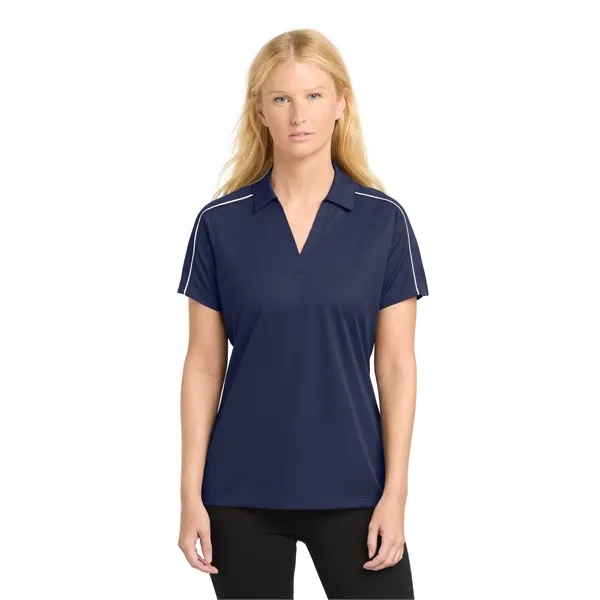 Sport-Tek Women's Micropique Sport-Wick Piped Polo. - Sport-Tek Women's Micropique Sport-Wick Piped Polo. - Image 19 of 24