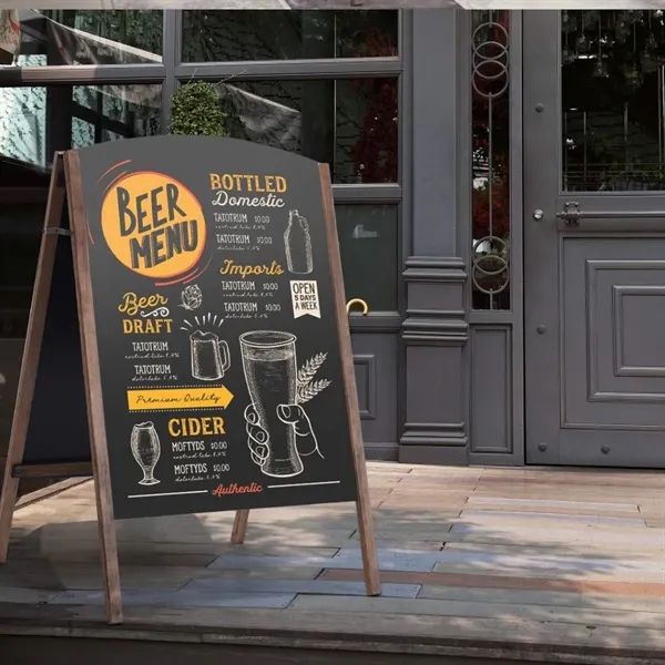 20x40'' Wood A-Frame Restaurant Chalkboard Sign for Displays - 20x40'' Wood A-Frame Restaurant Chalkboard Sign for Displays - Image 6 of 6