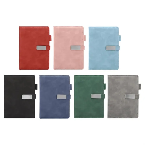 A5 PU Leather Notebook with Pen Loop & Magnetic Closure - A5 PU Leather Notebook with Pen Loop & Magnetic Closure - Image 2 of 6