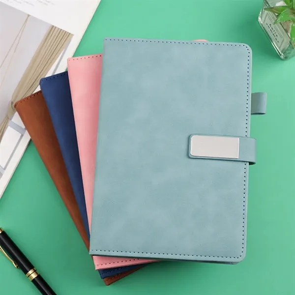 A5 PU Leather Notebook with Pen Loop & Magnetic Closure - A5 PU Leather Notebook with Pen Loop & Magnetic Closure - Image 4 of 6