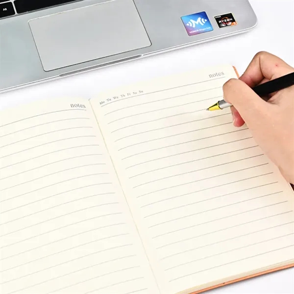 A5 PU Leather Notebook with Pen Loop & Magnetic Closure - A5 PU Leather Notebook with Pen Loop & Magnetic Closure - Image 6 of 6