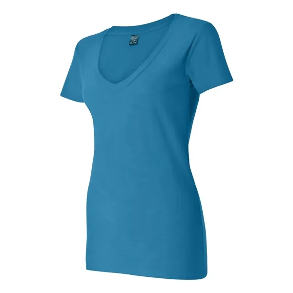 J. America Women's V-Neck Slub T-Shirt - J. America Women's V-Neck Slub T-Shirt - Image 8 of 15