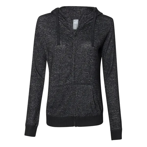 J. America Women's Cozy Jersey Hooded Full-Zip - J. America Women's Cozy Jersey Hooded Full-Zip - Image 0 of 4