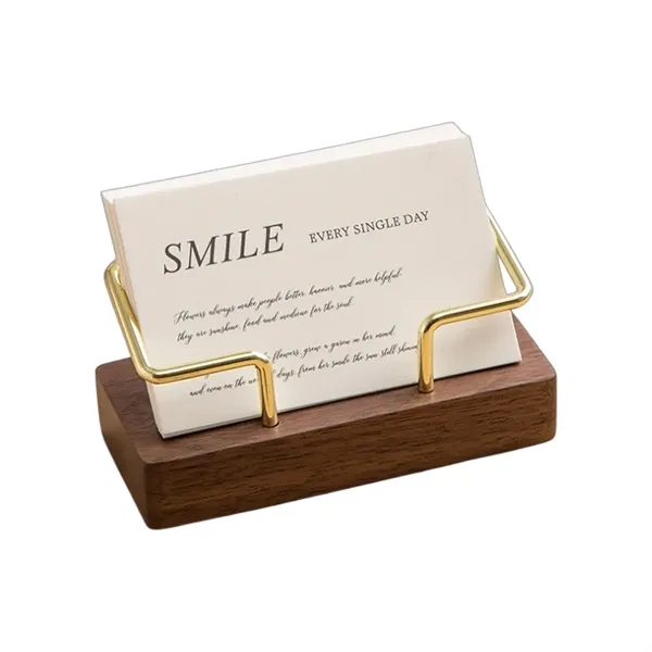 Wooden Business Card Holder Organizer - Wooden Business Card Holder Organizer - Image 4 of 4