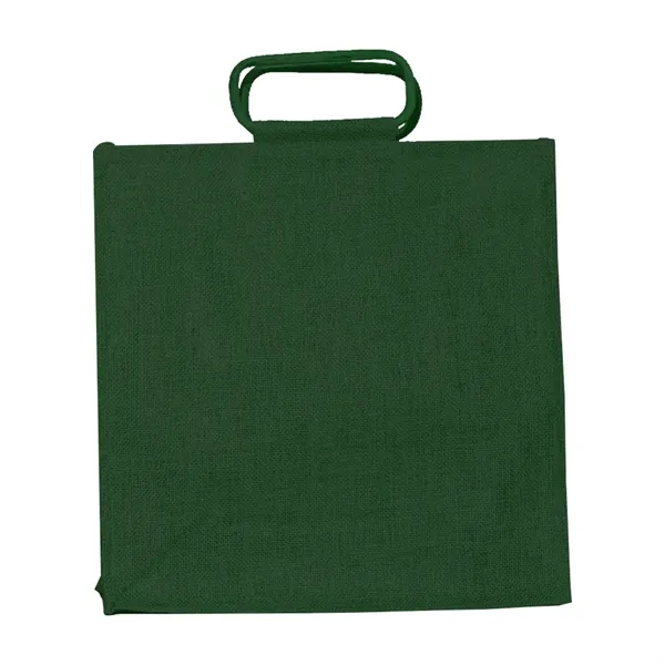 All Natural Jute Bag With Cane Handles - All Natural Jute Bag With Cane Handles - Image 2 of 5