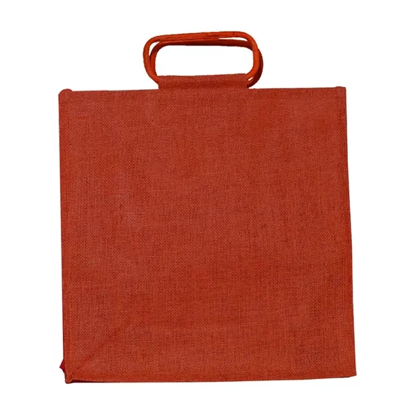 All Natural Jute Bag With Cane Handles - All Natural Jute Bag With Cane Handles - Image 4 of 5
