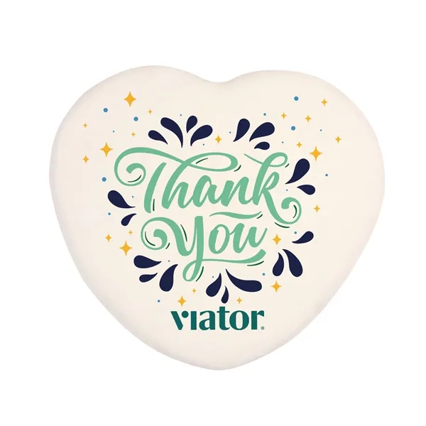 Custom 3" Iced Full Color Vanilla Cookie- Heart