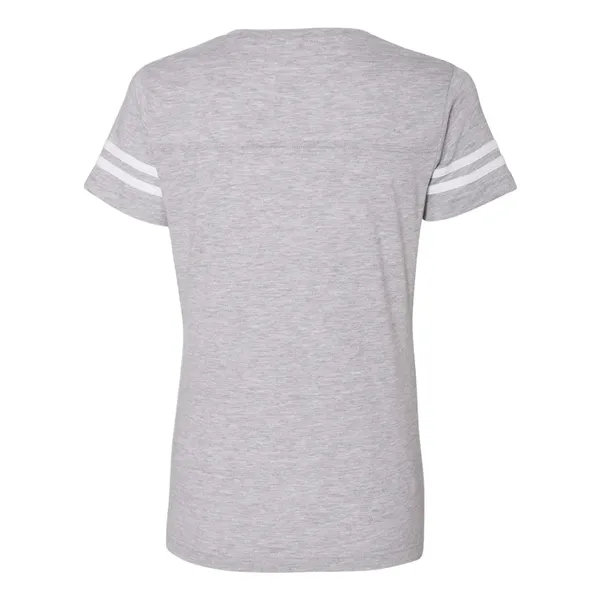LAT Women's Football V-Neck Fine Jersey Tee - LAT Women's Football V-Neck Fine Jersey Tee - Image 10 of 26