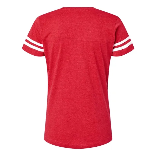 LAT Women's Football V-Neck Fine Jersey Tee - LAT Women's Football V-Neck Fine Jersey Tee - Image 18 of 26